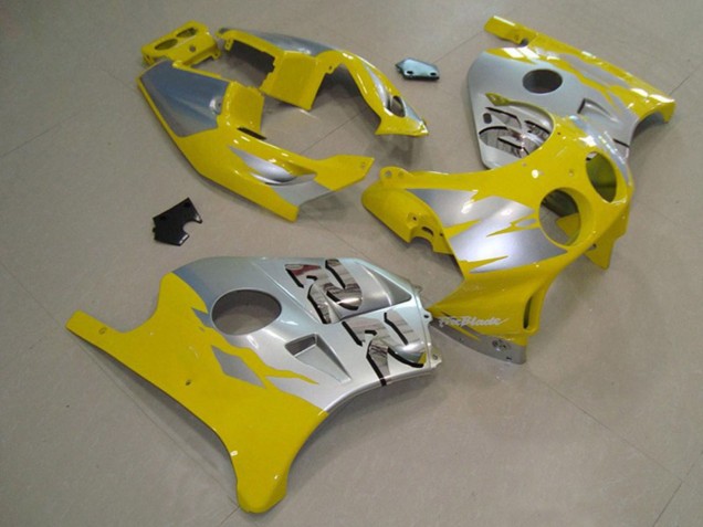1990-1998 Yellow Silver Honda CBR250RR Motorcycle Fairing UK 1990-1998 Yellow Silver Honda CBR250RR Motorcycle Fairing UK