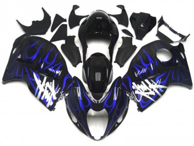 1997-2007 Black with Deep Blue flame Suzuki GSXR 1300 Motorcycle Fairing UK