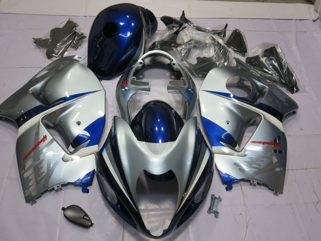 1997-2007 Blue and Silver Suzuki GSXR 1300 Motorcycle Fairing UK 1997-2007 Blue and Silver Suzuki GSXR 1300 Motorcycle Fairing UK
