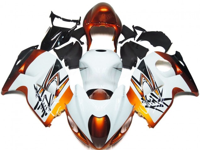 1997-2007 Bronze and White Style Suzuki GSXR 1300 Motorcycle Fairing UK 1997-2007 Bronze and White Style Suzuki GSXR 1300 Motorcycle Fairing UK