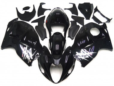 1997-2007 Gloss Black w Silver Decals Suzuki GSXR 1300 Motorcycle Fairing UK