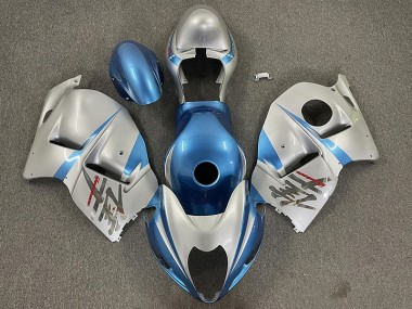 1997-2007 Gloss Light Blue and Silver Suzuki GSXR 1300 Motorcycle Fairing UK