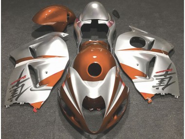 1997-2007 Gloss Orange and Silver Suzuki GSXR 1300 Motorcycle Fairing UK