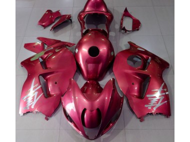 1997-2007 Gloss Red & Silver Suzuki GSXR 1300 Motorcycle Fairing UK