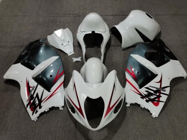 1997-2007 White Light Blue and Red Suzuki GSXR 1300 Motorcycle Fairing UK