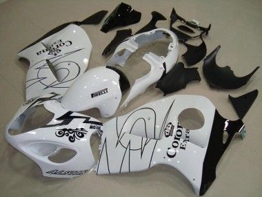 1997-2007 White with Green Suzuki GSXR 1300 Motorcycle Fairing UK