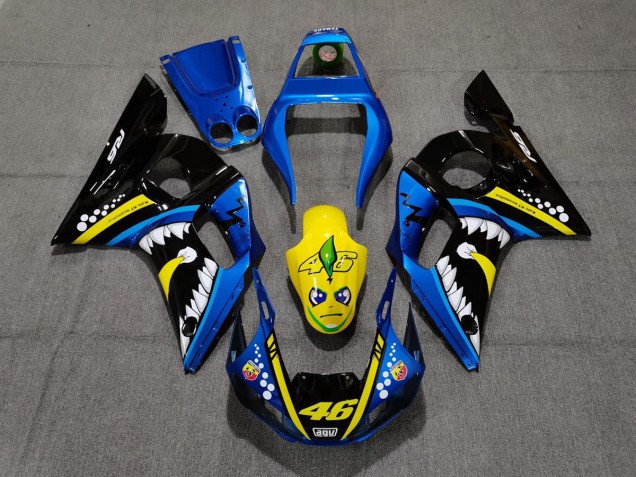 1998-2002 Blue and Yellow Shark Yamaha R6 Motorcycle Fairing UK 1998-2002 Blue and Yellow Shark Yamaha R6 Motorcycle Fairing UK