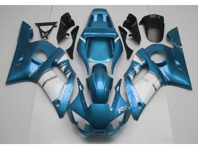 1998-2002 Light Blue & White Yamaha R6 Motorcycle Fairing UK 1998-2002 Light Blue & White Yamaha R6 Motorcycle Fairing UK