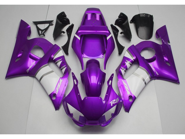 1998-2002 Purple & White Yamaha R6 Motorcycle Fairing UK 1998-2002 Purple & White Yamaha R6 Motorcycle Fairing UK