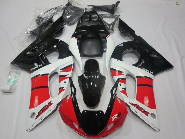 1998-2002 Red White Design Yamaha R6 Motorcycle Fairing UK 1998-2002 Red White Design Yamaha R6 Motorcycle Fairing UK