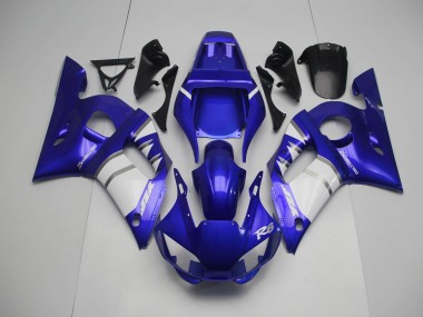 1998-2002 Silver White and Blue Yamaha R6 Motorcycle Fairing UK