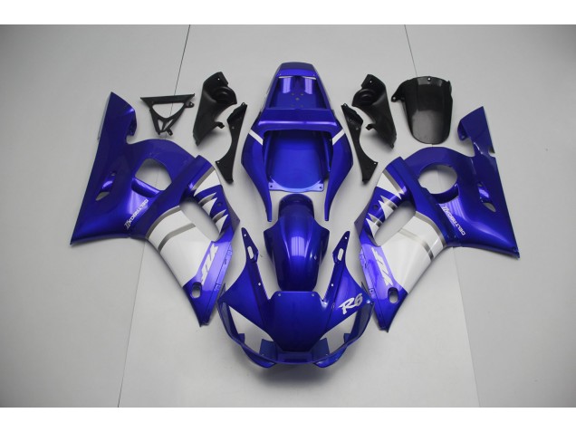 1998-2002 Silver White and Blue Yamaha R6 Motorcycle Fairing UK 1998-2002 Silver White and Blue Yamaha R6 Motorcycle Fairing UK