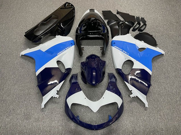 1998-2003 Gloss White and Blue Suzuki TL1000R Motorcycle Fairing UK