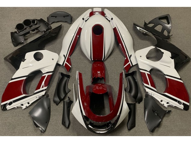 1998-2007 Gloss White and Dark Red Yamaha YZF600 Motorcycle Fairing UK 1998-2007 Gloss White and Dark Red Yamaha YZF600 Motorcycle Fairing UK