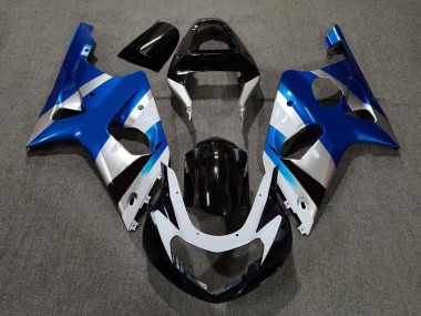 2000-2002 Gloss Blue and Silver OEM Suzuki GSXR 1000 Motorcycle Fairing UK