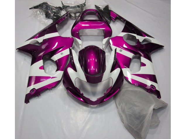2000-2002 Gloss Pink & White Suzuki GSXR 1000 Motorcycle Fairing UK 2000-2002 Gloss Pink & White Suzuki GSXR 1000 Motorcycle Fairing UK