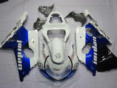 2000-2002 Jordan Blue and White Suzuki GSXR 1000 Motorcycle Fairing UK