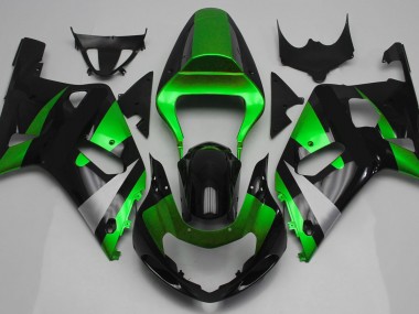 2001-2003 Gloss Green and Black Suzuki GSXR 600-750 Motorcycle Fairing UK