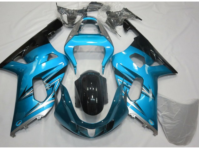 2001-2003 Light Blue and Silver Suzuki GSXR 600-750 Motorcycle Fairing UK 2001-2003 Light Blue and Silver Suzuki GSXR 600-750 Motorcycle Fairing UK
