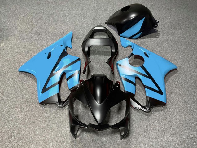 2001-2003 Matte Black and Light Blue Honda CBR600 F4i Motorcycle Fairing UK 2001-2003 Matte Black and Light Blue Honda CBR600 F4i Motorcycle Fairing UK