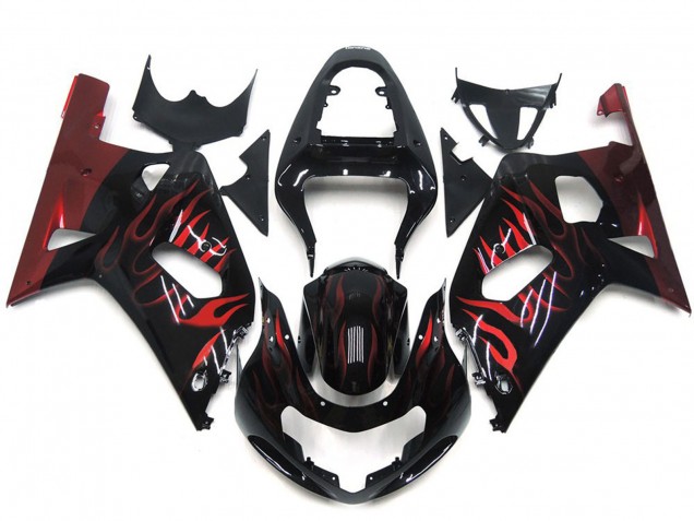 2001-2003 Vibrant Red Flame Suzuki GSXR 600-750 Motorcycle Fairing UK 2001-2003 Vibrant Red Flame Suzuki GSXR 600-750 Motorcycle Fairing UK