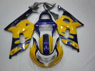 2001-2003 Yellow Blue Suzuki GSXR 600-750 Motorcycle Fairing UK