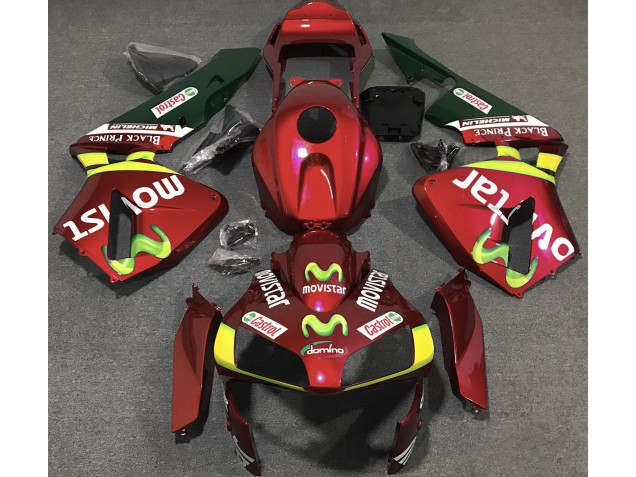 2003-2004 Deep Red Movistar Honda CBR600RR Motorcycle Fairing UK 2003-2004 Deep Red Movistar Honda CBR600RR Motorcycle Fairing UK