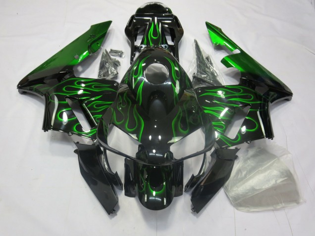 2003-2004 Green Flames Honda CBR600RR Motorcycle Fairing UK 2003-2004 Green Flames Honda CBR600RR Motorcycle Fairing UK