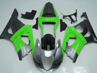 2003-2004 Green Silver and Black Suzuki GSXR 1000 Motorcycle Fairing UK