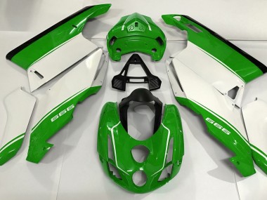 2003-2004 White Green and Black Ducati 749 999 Motorcycle Fairing UK