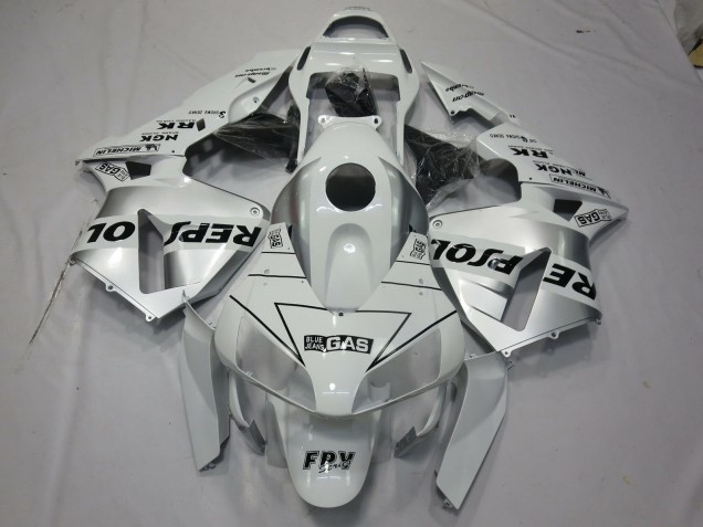 2003-2004 White Silver Repsol Honda CBR600RR Motorcycle Fairing UK