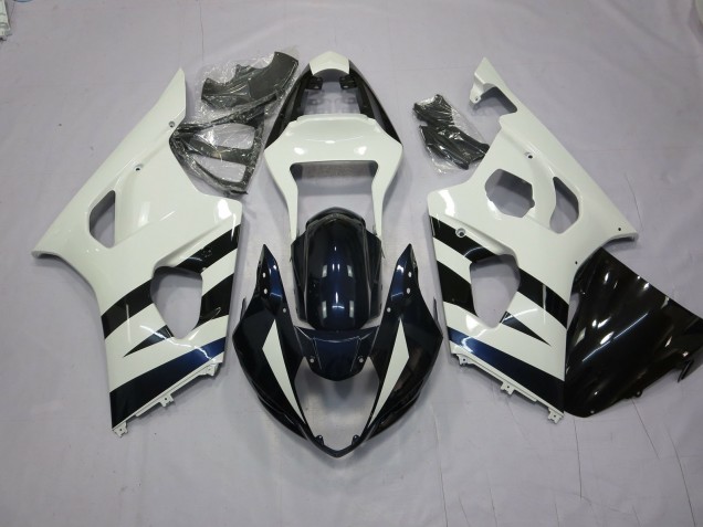 2003-2004 White and Black Suzuki GSXR 1000 Motorcycle Fairing UK 2003-2004 White and Black Suzuki GSXR 1000 Motorcycle Fairing UK