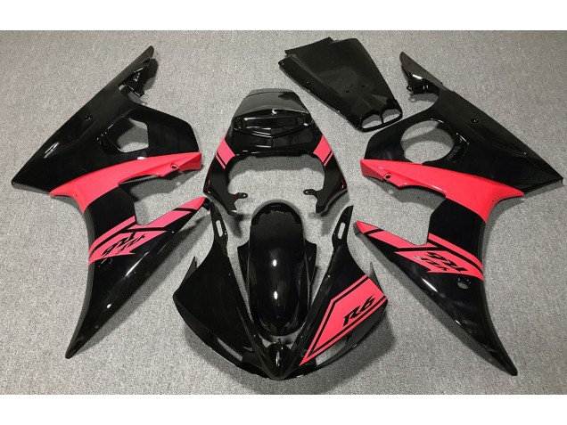 2003-2005 Gloss Black and Red Yamaha R6 Motorcycle Fairing UK