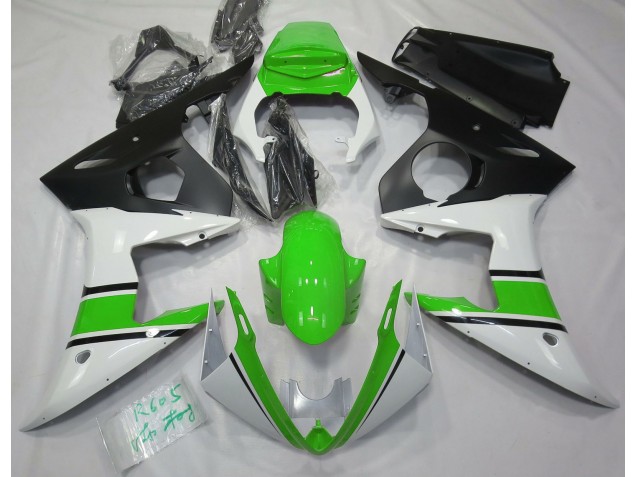 2003-2005 Gloss White and Green Yamaha R6 Motorcycle Fairing UK 2003-2005 Gloss White and Green Yamaha R6 Motorcycle Fairing UK