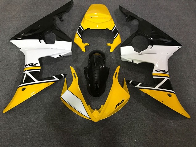 2003-2005 Gloss Yellow & White Yamaha R6 Motorcycle Fairing UK 2003-2005 Gloss Yellow & White Yamaha R6 Motorcycle Fairing UK