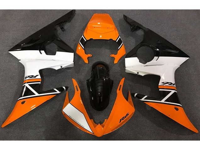 2003-2005 Orange White and Black Yamaha R6 Motorcycle Fairing UK 2003-2005 Orange White and Black Yamaha R6 Motorcycle Fairing UK