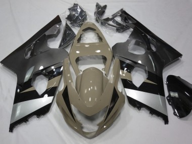 2004-2005 Desert Tan and Silver Suzuki GSXR 600-750 Motorcycle Fairing UK