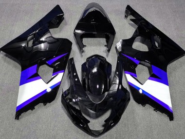 2004-2005 Gloss Black & Blue Suzuki GSXR 600-750 Motorcycle Fairing UK