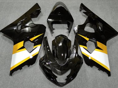 2004-2005 Gloss Black & Yellow Suzuki GSXR 600-750 Motorcycle Fairing UK