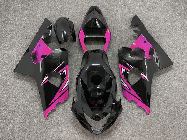 2004-2005 Gloss Black and Pink Suzuki GSXR 600-750 Motorcycle Fairing UK 2004-2005 Gloss Black and Pink Suzuki GSXR 600-750 Motorcycle Fairing UK