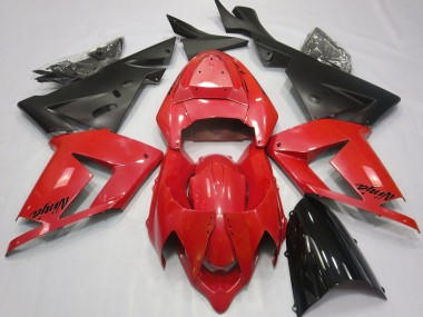 2004-2005 Pearl Red & Black Kawasaki ZX10R Motorcycle Fairing UK