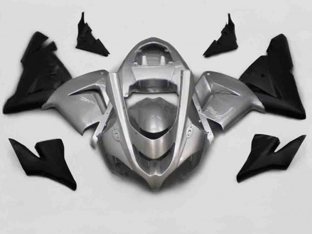 2004-2005 Silver Black Kawasaki ZX10R Motorcycle Fairing UK 2004-2005 Silver Black Kawasaki ZX10R Motorcycle Fairing UK