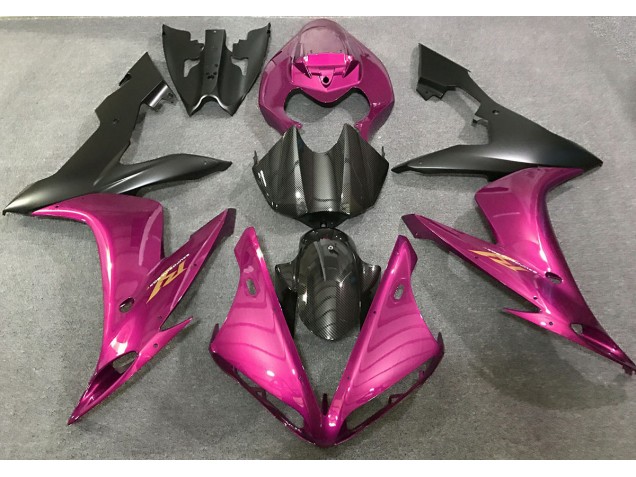 2004-2006 Hot Pink and Carbon Style Yamaha R1 Motorcycle Fairing UK 2004-2006 Hot Pink and Carbon Style Yamaha R1 Motorcycle Fairing UK