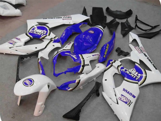 2005-2006 Blue Lucky Strike Suzuki GSXR 1000 Motorcycle Fairing UK 2005-2006 Blue Lucky Strike Suzuki GSXR 1000 Motorcycle Fairing UK