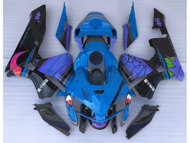 2005-2006 Blue Shark Honda CBR600RR Motorcycle Fairing UK 2005-2006 Blue Shark Honda CBR600RR Motorcycle Fairing UK