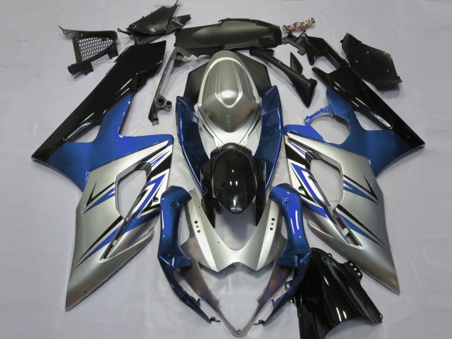 2005-2006 Blue Silver and Black Suzuki GSXR 1000 Motorcycle Fairing UK 2005-2006 Blue Silver and Black Suzuki GSXR 1000 Motorcycle Fairing UK
