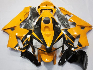 2005-2006 Bright Orange & Gloss Black Design Honda CBR600RR Motorcycle Fairing UK
