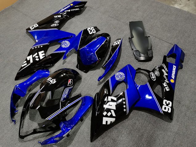 2005-2006 Gloss Blue and Black Custom Suzuki GSXR 1000 Motorcycle Fairing UK 2005-2006 Gloss Blue and Black Custom Suzuki GSXR 1000 Motorcycle Fairing UK