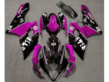 2005-2006 Gloss Pink and Black Custom Suzuki GSXR 1000 Motorcycle Fairing UK