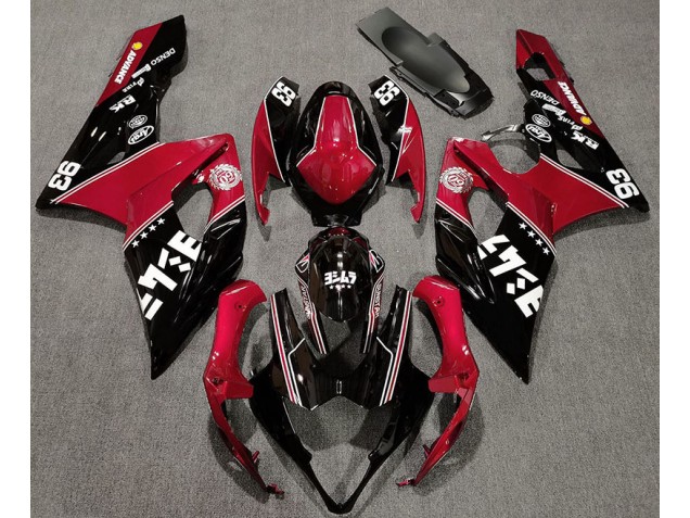 2005-2006 Gloss Red and Black Custom Suzuki GSXR 1000 Motorcycle Fairing UK 2005-2006 Gloss Red and Black Custom Suzuki GSXR 1000 Motorcycle Fairing UK